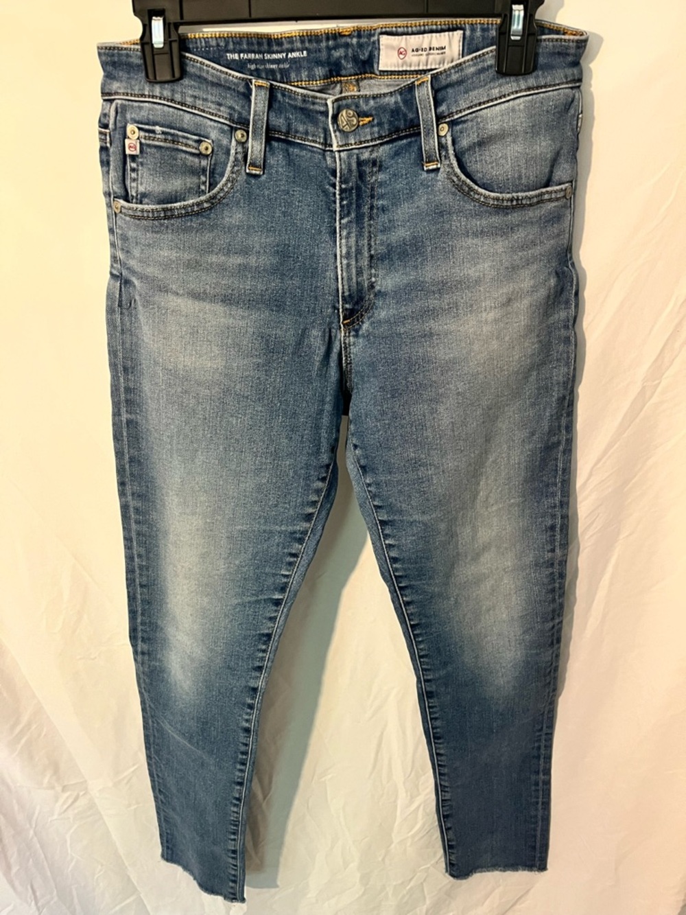 Women’s AG Blue Washed Skinny Ankle Jeans